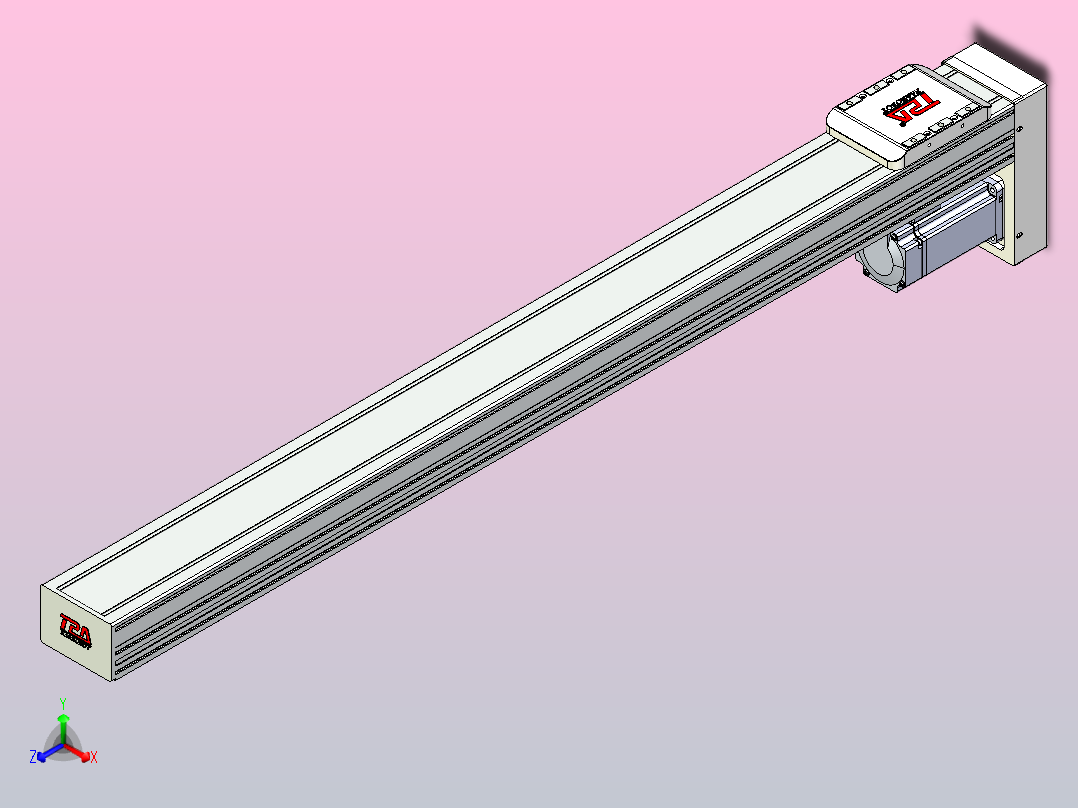 滚珠丝杠直线轴带导轨全封闭TPA-HCR-85D-1610C-L900-MP-Y-P20-N3主视图