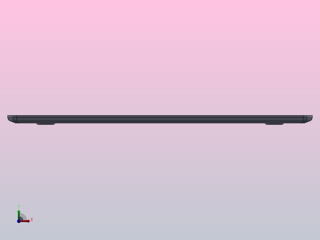 超薄笔记本电脑前视图