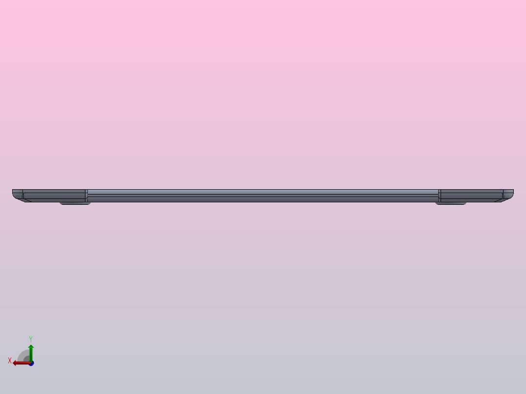 超薄笔记本电脑后视图