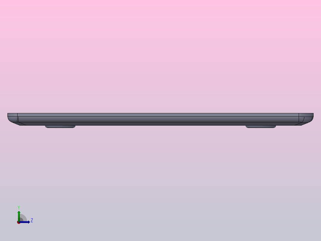 超薄笔记本电脑左视图