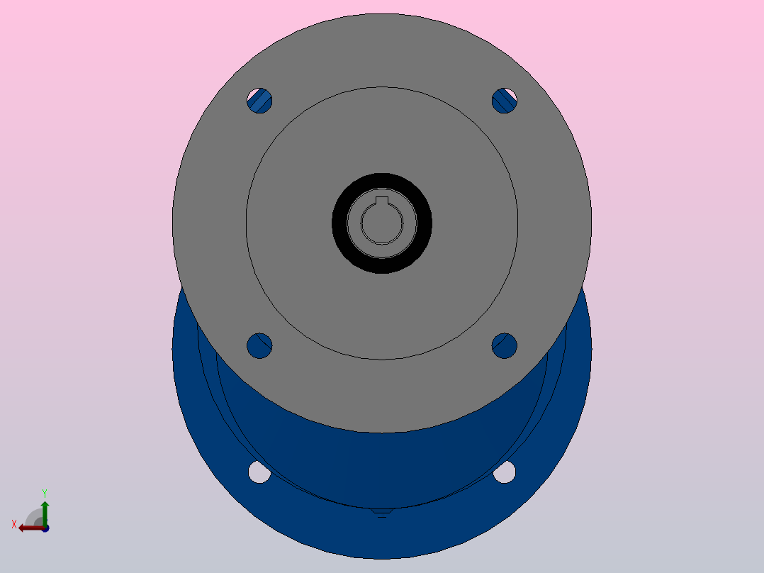 RXF67ZP斜齿轮减速机RXF67-1.6-M1-P80-Φ200后视图