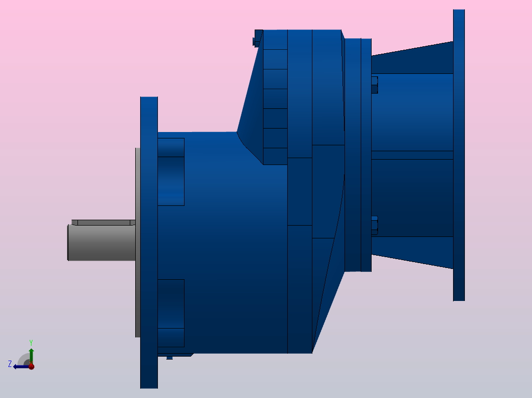 RXF67ZP斜齿轮减速机RXF67-1.6-M1-P80-Φ200右视图