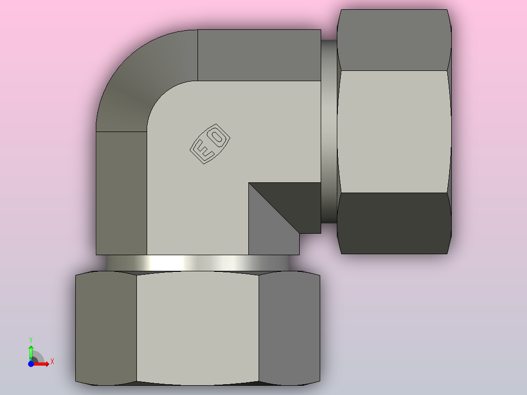 EO管接头弯头W38ZSCF.stp前视图