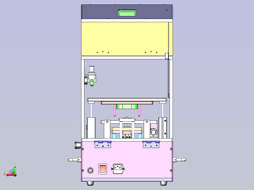 M12 测试治具3D模型后视缩略图