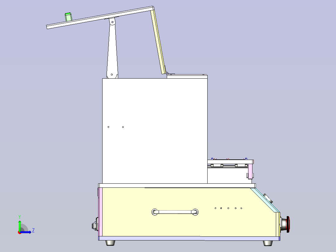 M12 测试治具3D模型左视图