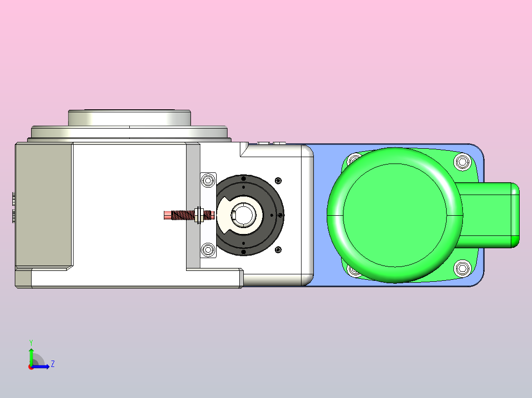 ER-RU140DT英锐凸轮分割器全套3D图档左视图