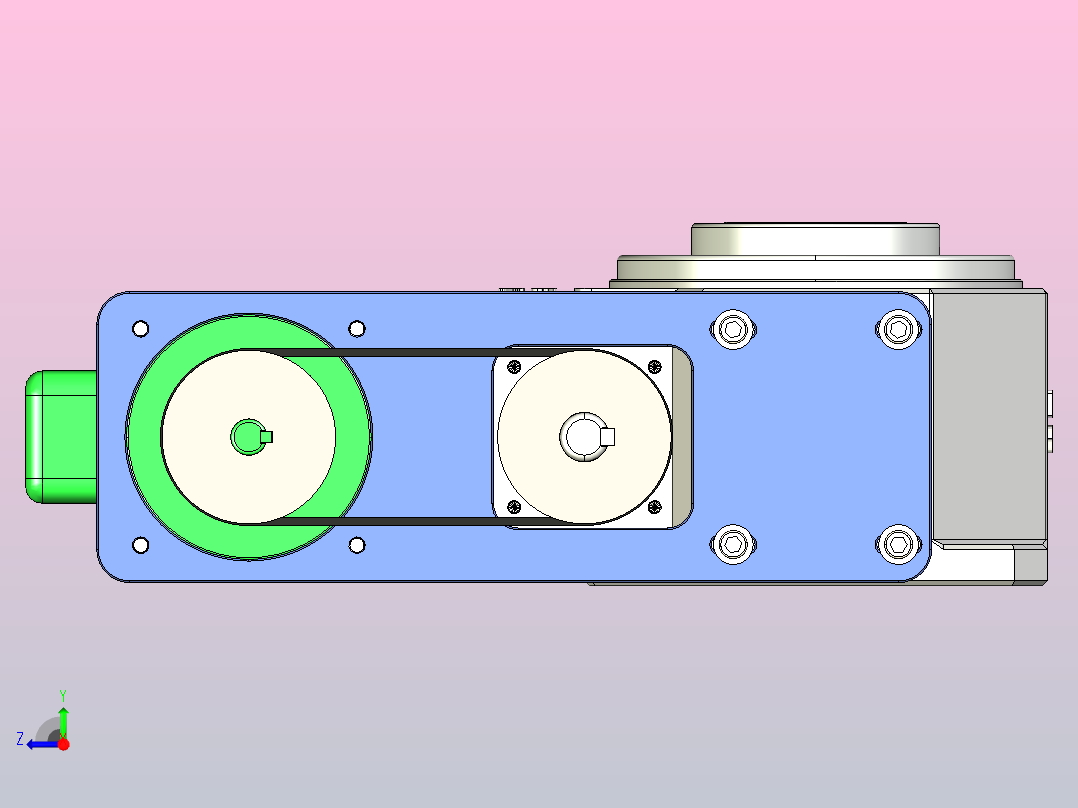 ER-RU140DT英锐凸轮分割器全套3D图档右视图