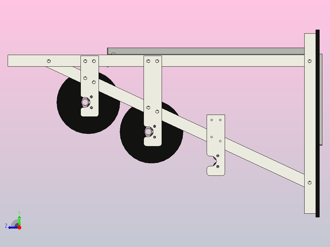 车间卷料架右视图