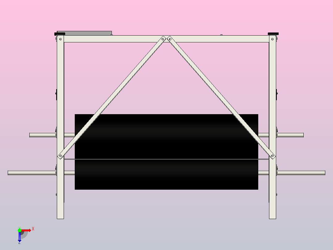 车间卷料架俯视图