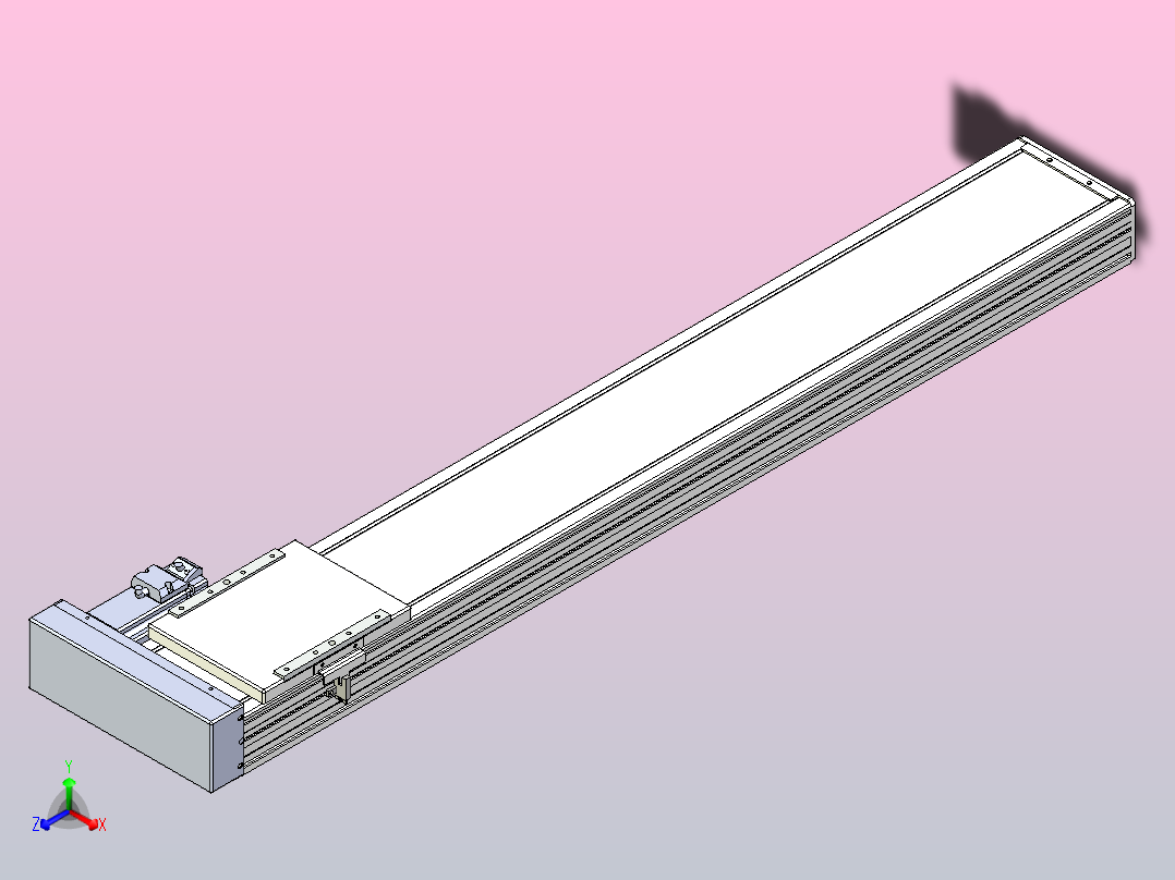 滚珠丝杠直线轴带导轨全封闭TPA-HCR-140D-2010C-L850-ML-Y-P40-N3主视图