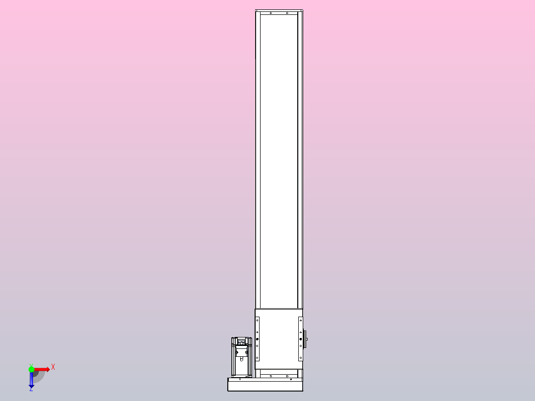 滚珠丝杠直线轴带导轨全封闭TPA-HCR-140D-2010C-L850-ML-Y-P40-N3俯视图