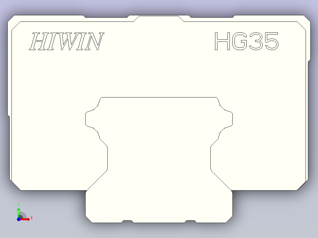 上银导轨 HGL35HA前视图
