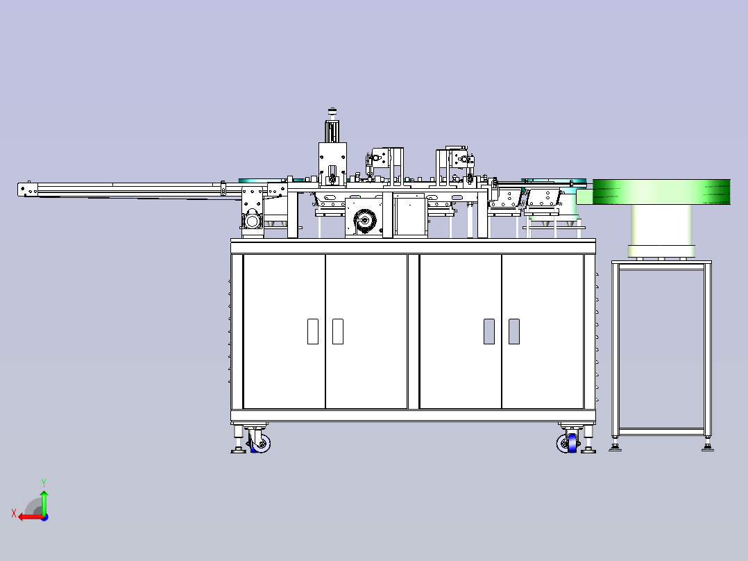 继电器全自动组装机模型3D图纸后视图