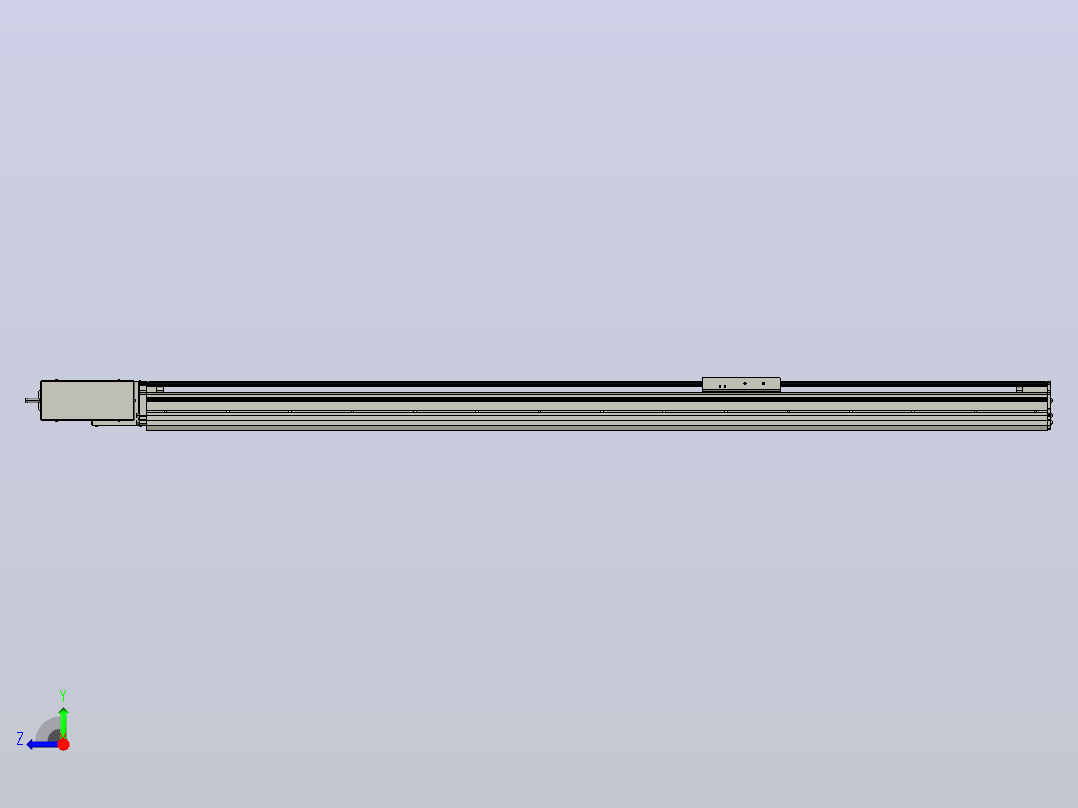 MT120BT半封闭皮带滑台[MT120BT.L100.1200.LU.P40.C3]右视图