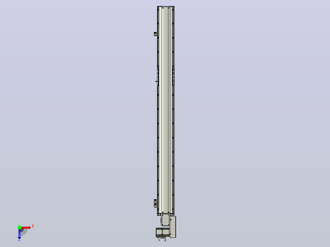 MT120BT半封闭皮带滑台[MT120BT.L100.1200.LU.P40.C3]俯视图