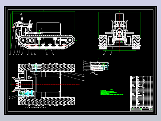 牵引履带车CAD