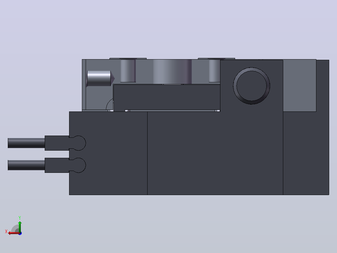 气缸MXQ16-75B-A93V后视图