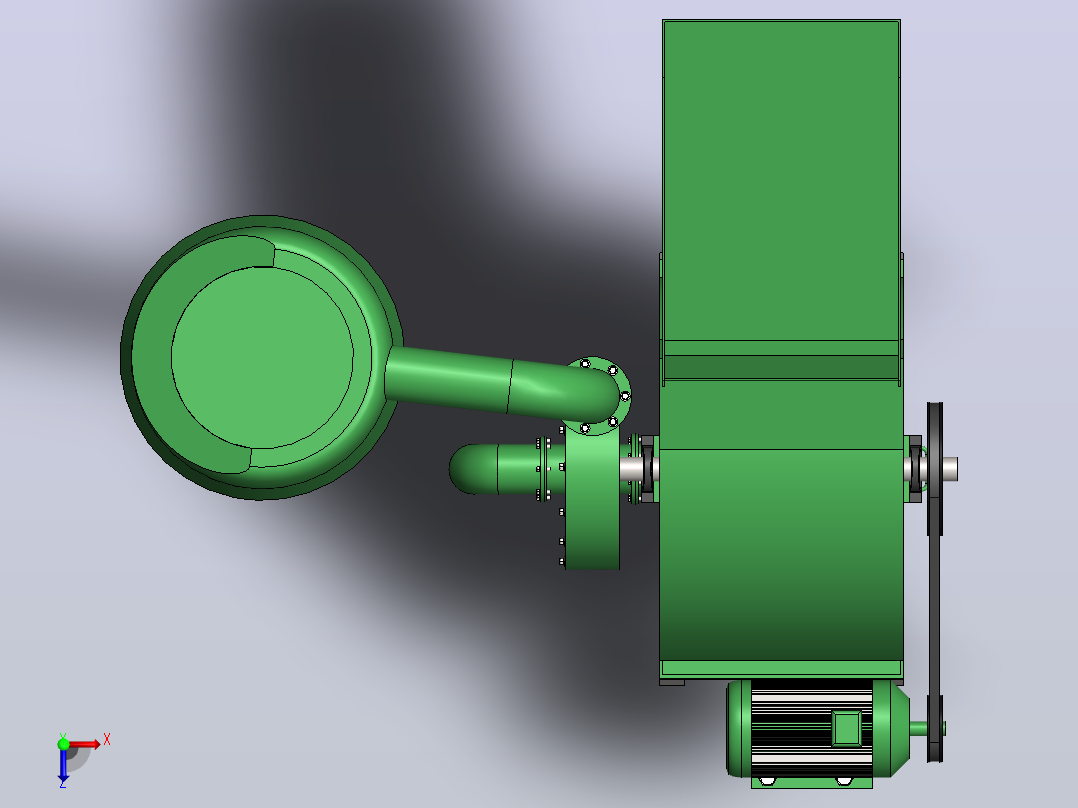 分离器分离设备hammer-mill-18832-模型格式为 sw俯视图