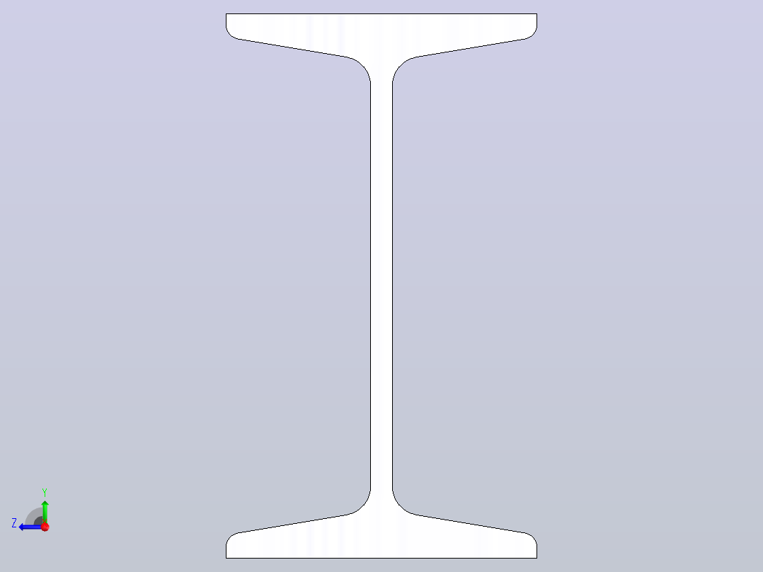 14#热轧工字钢1m.SLDPRT右视图