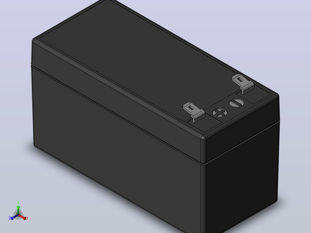 电子器件Batt Lead-Acid 12v1_3Ah主视图