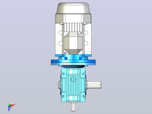 NMRV050蜗轮蜗杆减速机[RV50-E-80-0.25kW-DZ1]俯视缩略图