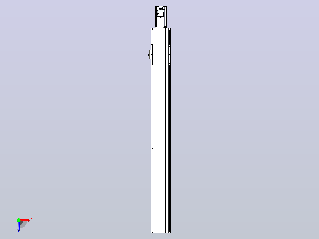 日规模组半封闭丝杆TPA-HNR-105D-1610C-L850-M-Y-P40-N3俯视图