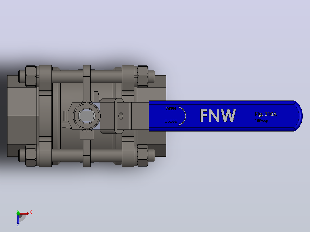 阀门、过滤器FNW-FNW310ASWL俯视图