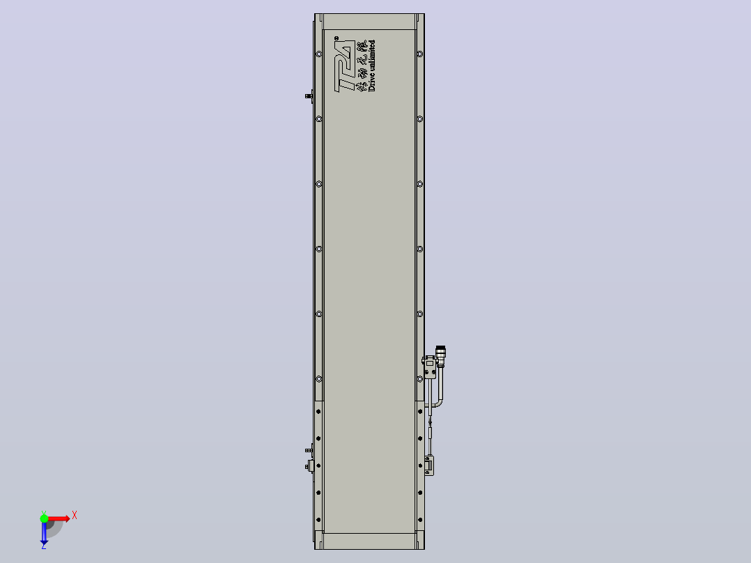 直驱直线电机轴TPA-LNP2-200-55C4-1-L660-3-C-05-N3俯视图