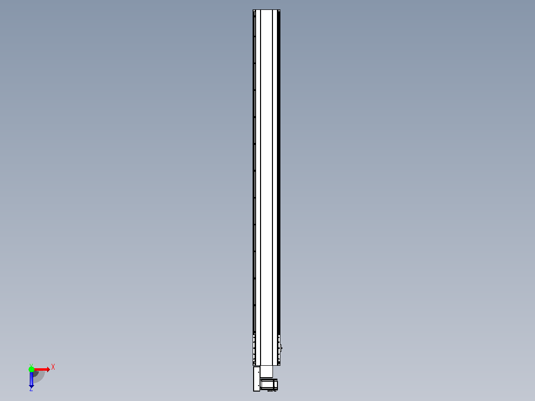 皮带直线轴半封闭可选导轨TPA-HNB-202D-140-L2300-ML-C-P75-N3俯视图