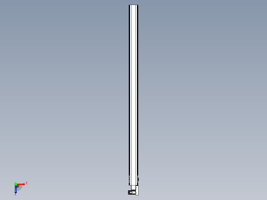 皮带直线轴半封闭可选导轨TPA-HNB-140D-120-L2550-MR-C-P40-N3俯视图