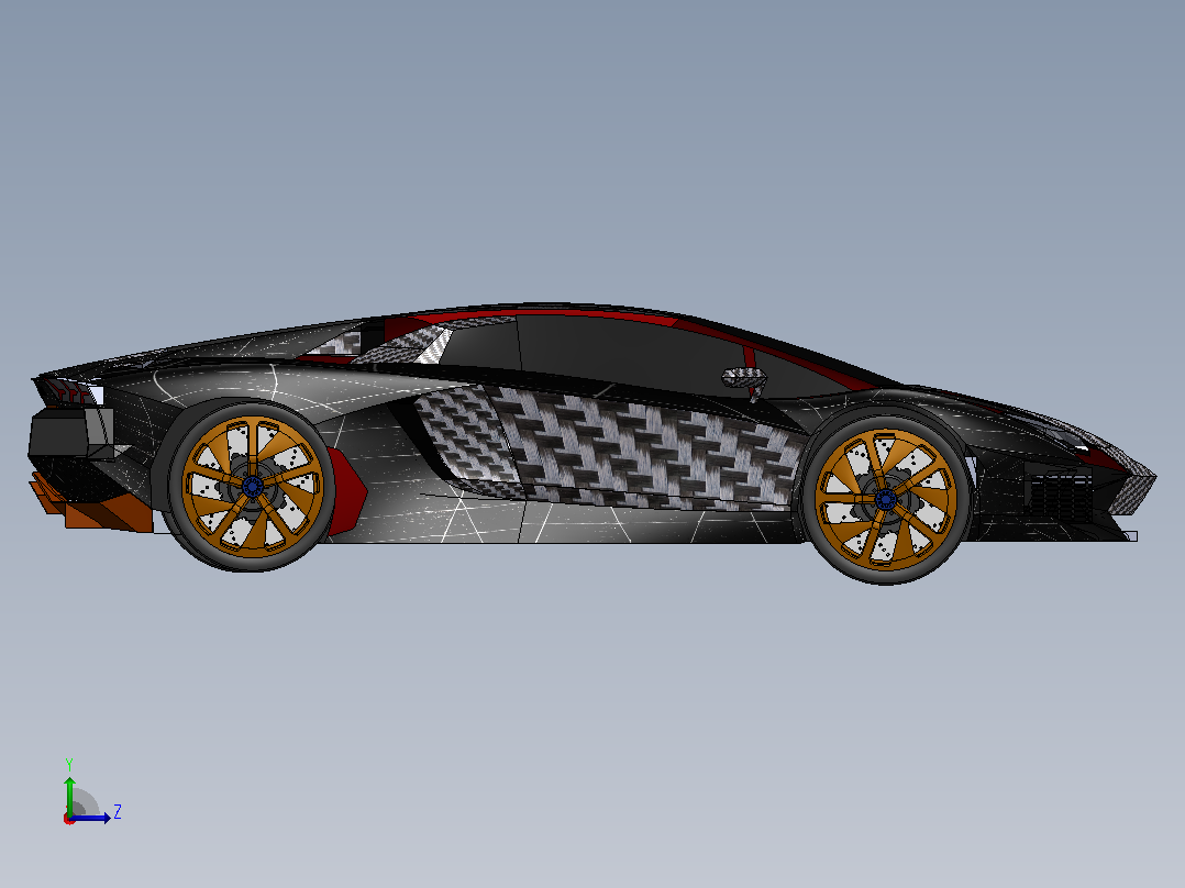 兰博基尼aventador 700-4左视图