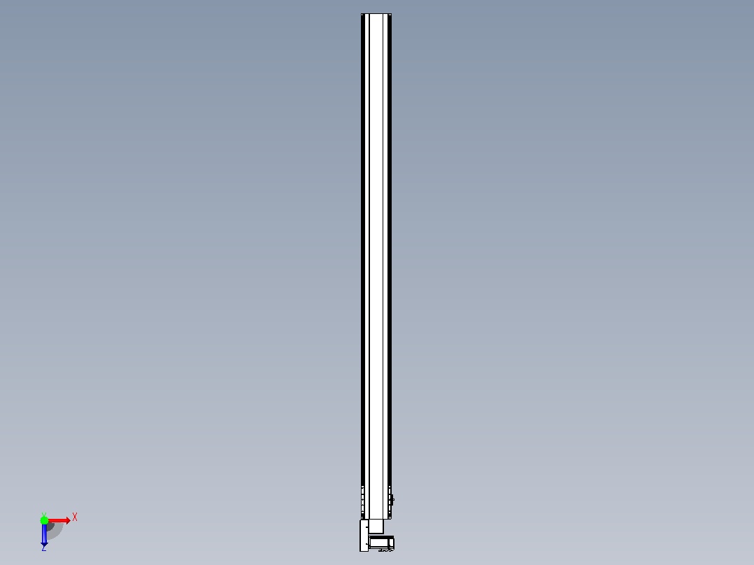 皮带直线轴半封闭可选导轨TPA-HNB-140D-120-L2150-ML-C-P40-N3俯视图
