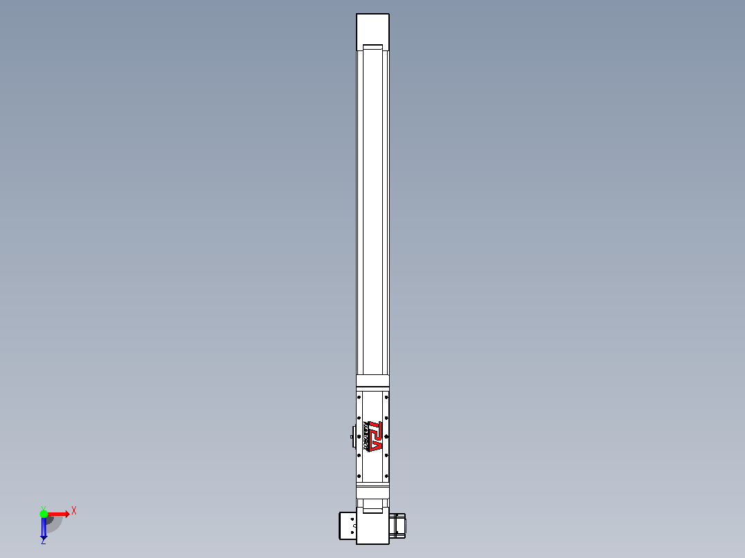 伺服电机集成皮带传动直线执行器TPA-OCB-80-140-L750-LP-P40-N3俯视图