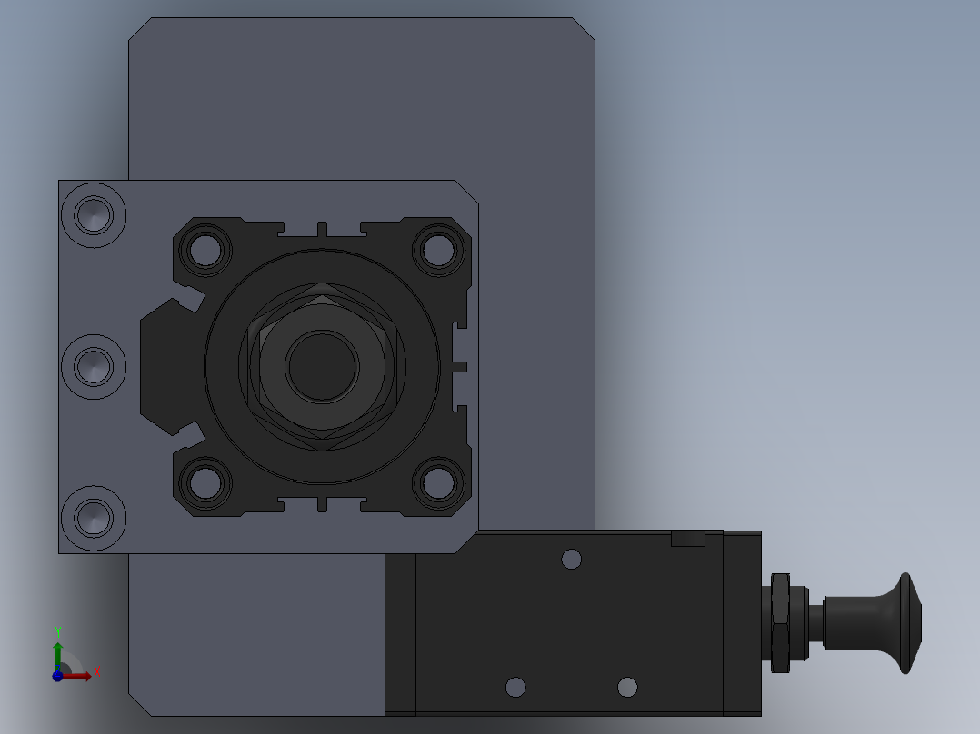 水流量传感器压挡圈工装前视图