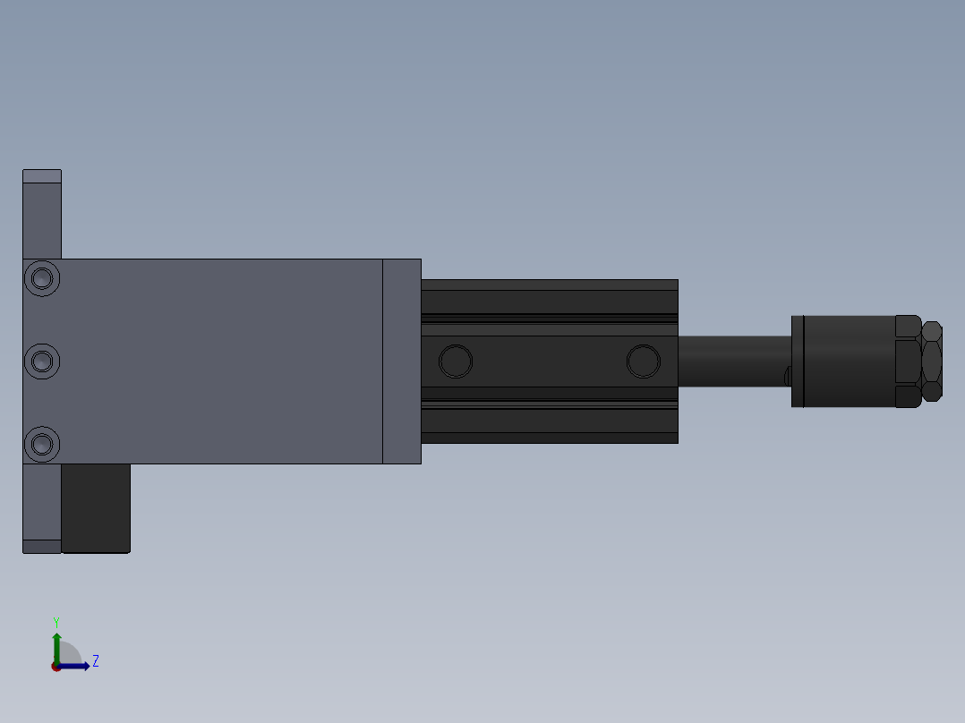 水流量传感器压挡圈工装左视图