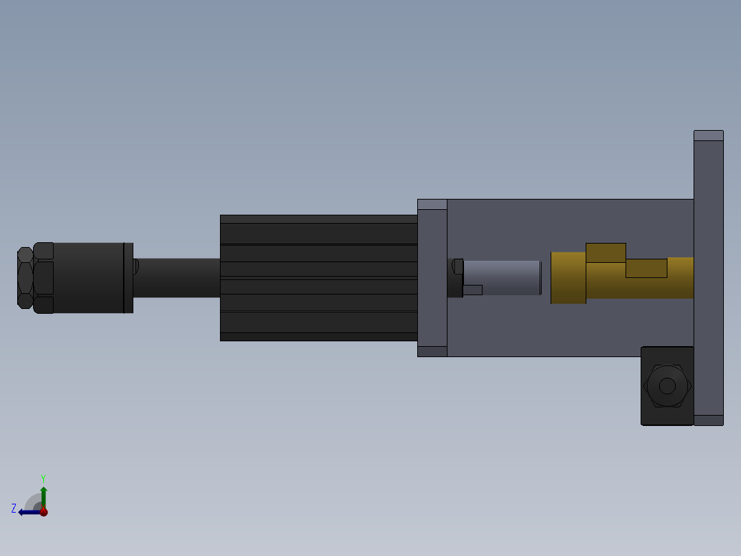 水流量传感器压挡圈工装右视图