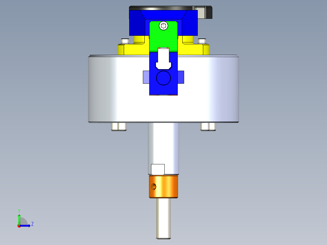二爪和三爪卡盘夹具STEP左视图