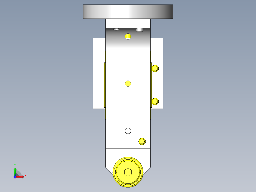 工件抬起机构前视图