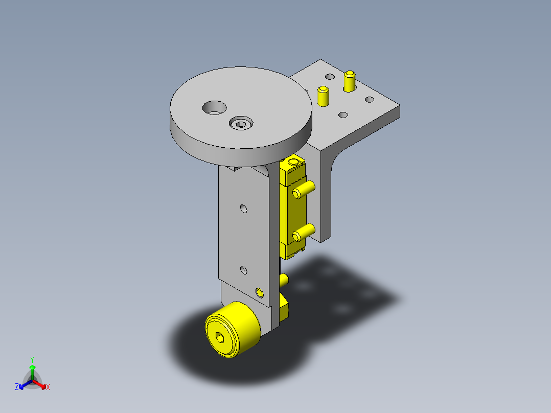 工件抬起机构正等轴测图