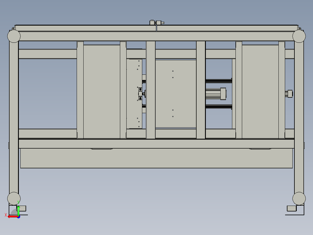 新型冲切机设备后视图