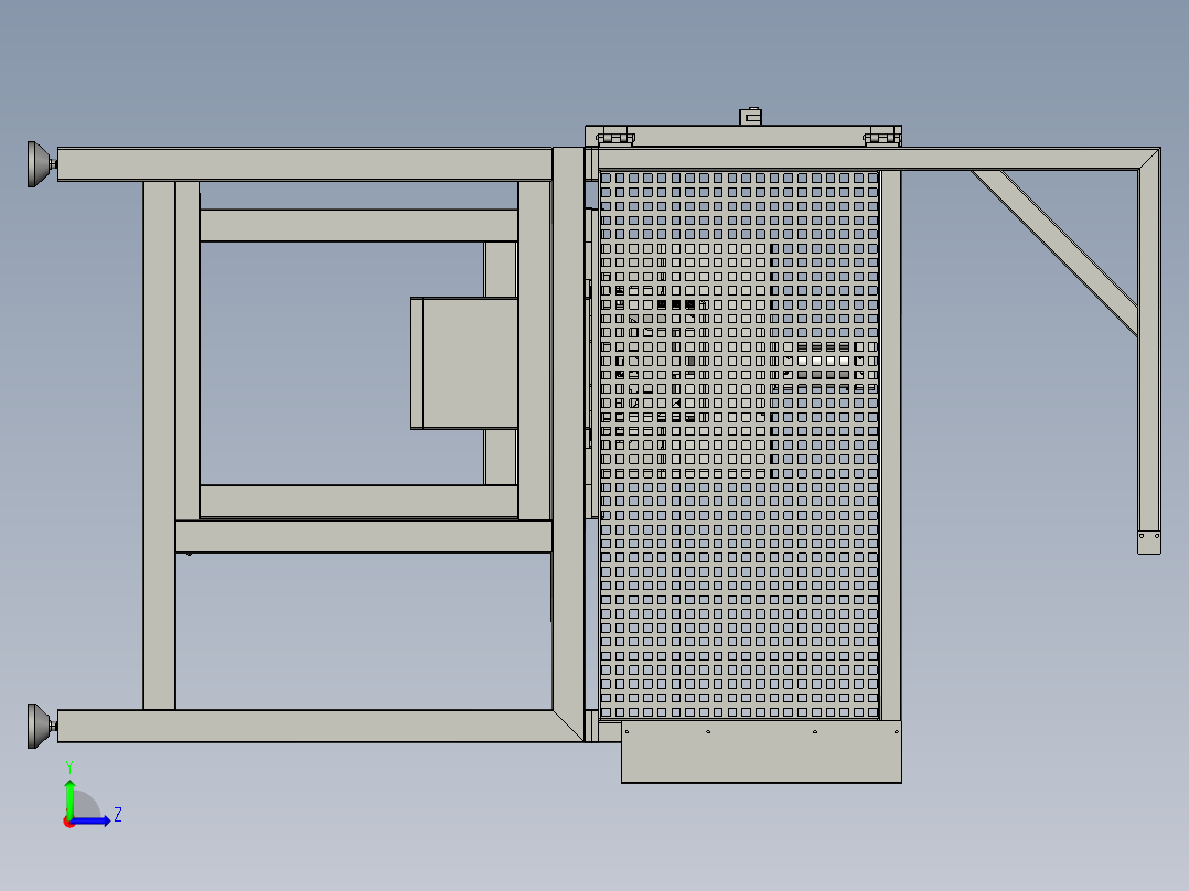 新型冲切机设备左视图