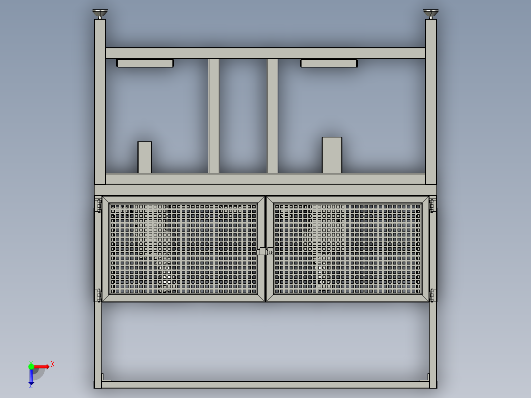 新型冲切机设备俯视图