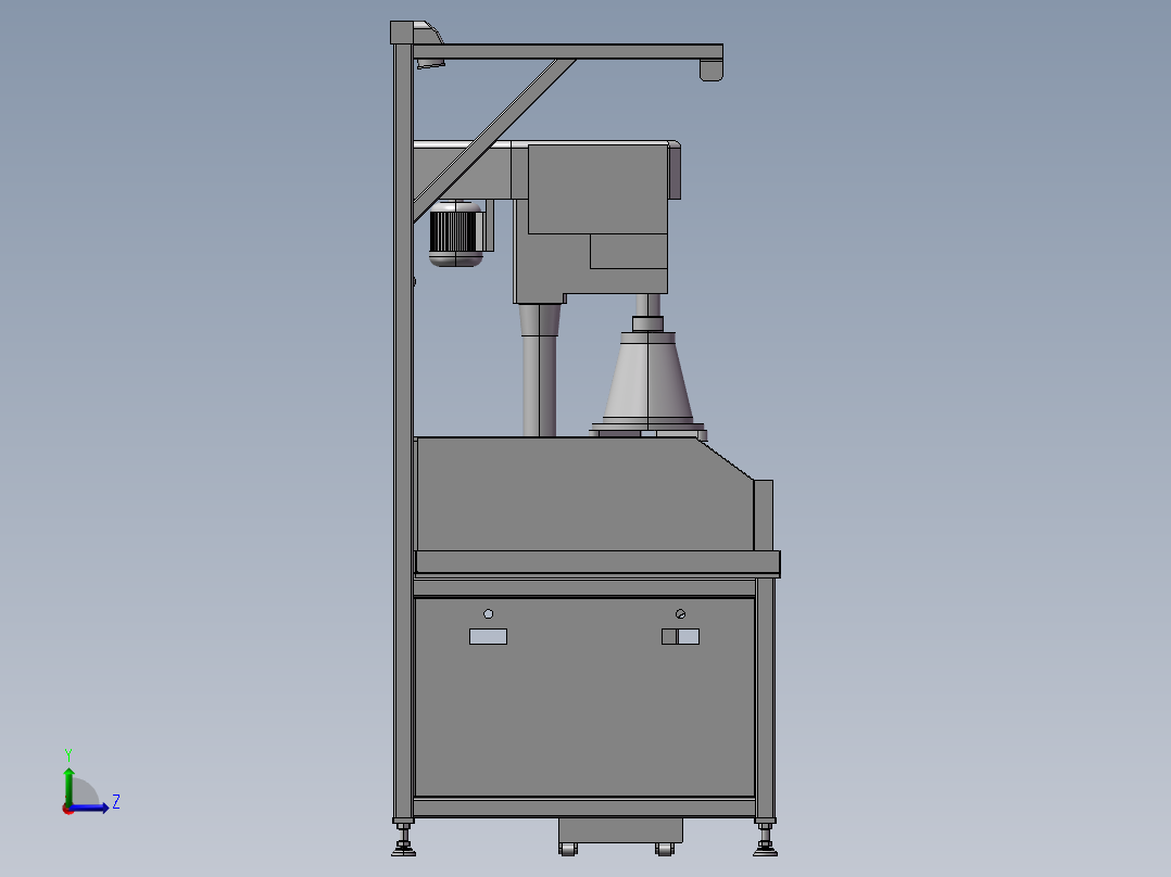 B07-攻牙机工作台左视图