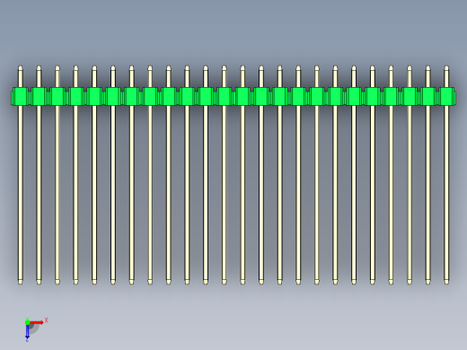 彩色公头100mil（2.54mm）系列-DS1021_green_2x24p_100mil_Type43_rev1.0俯视缩略图