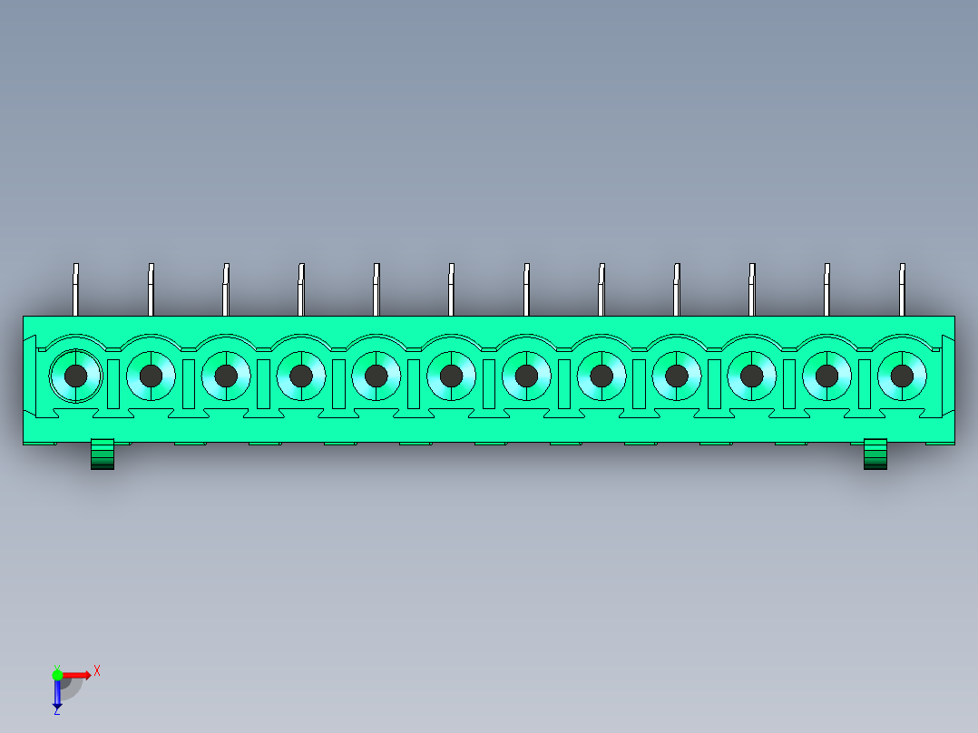 DEGSON 2EDG 系列 5.0mm 可插拔接线端子组-2EDGA-5.0-12P-14-00AH俯视图