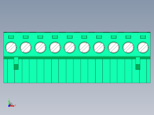 DEGSON 2EDG 系列 5.0mm 可插拔接线端子组-2EDGK-5.0-10P-14-00AH前视缩略图