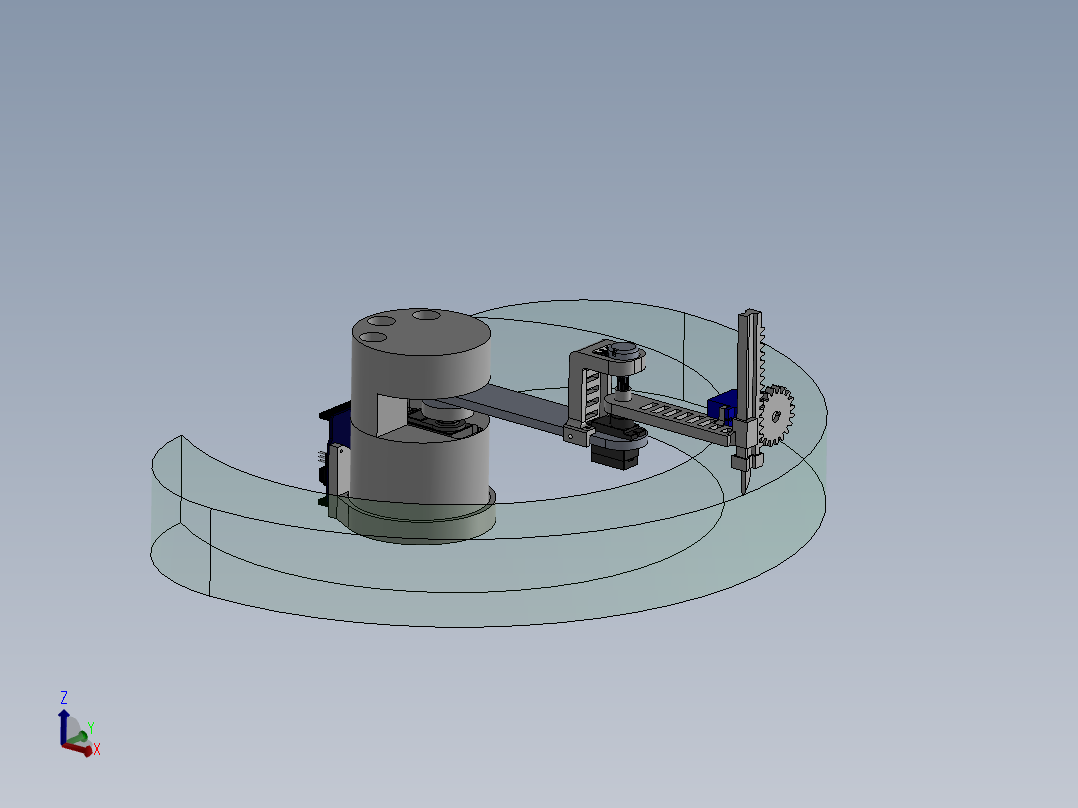 具有工作空间和控制器的 SCARA 机器人模型--sw