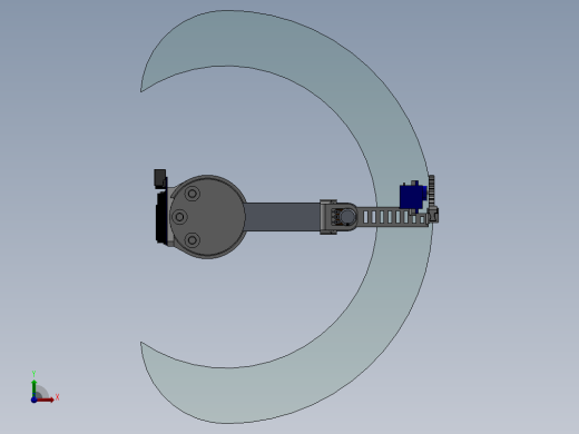 具有工作空间和控制器的 SCARA 机器人模型--sw前视缩略图