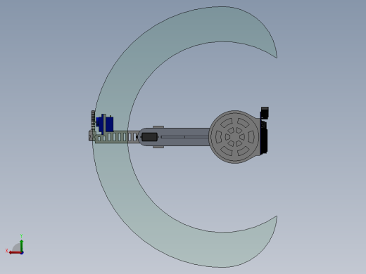 具有工作空间和控制器的 SCARA 机器人模型--sw后视缩略图