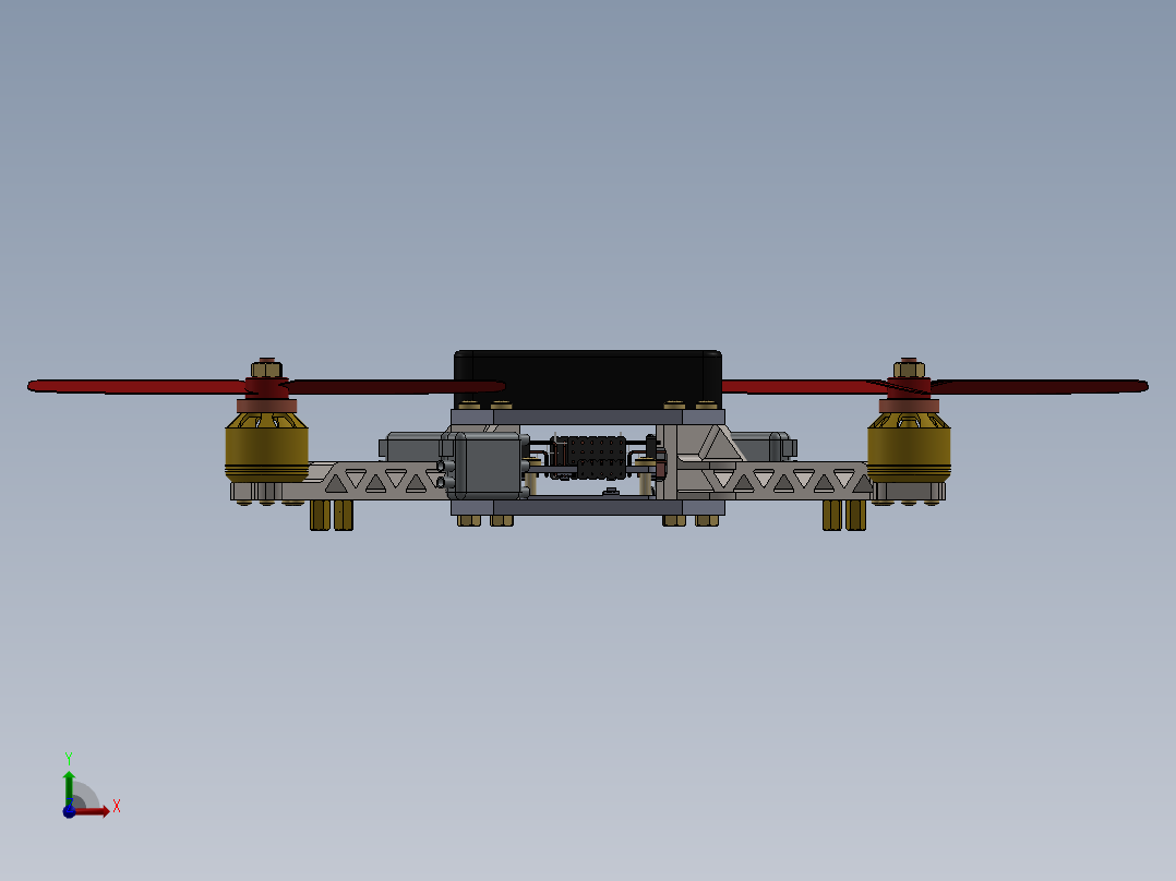 四轴无人机模型前视图